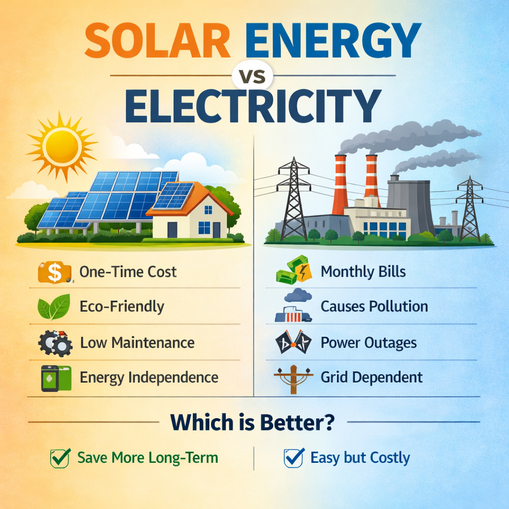 Solar Energy vs Electricity